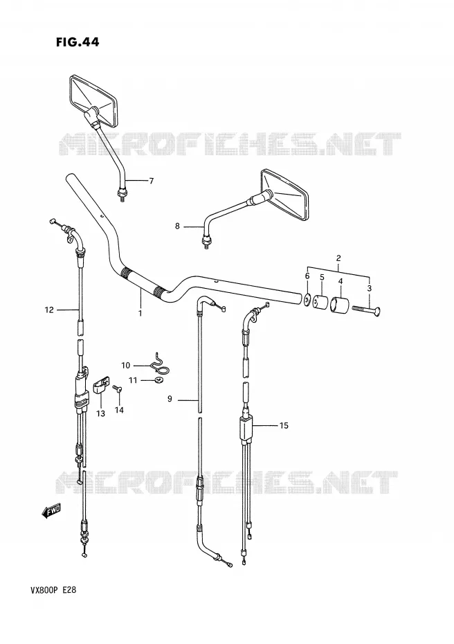 HANDLEBAR Suzuki MOTO 800 VX 1993  VX800P(E28)