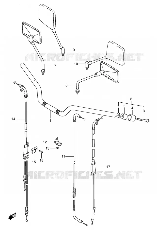 HANDLEBAR Suzuki MOTO 800 VX 1993  VX800UP(E4)