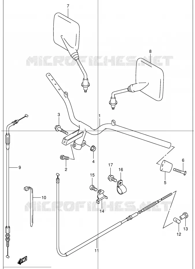 HANDLEBAR Suzuki SCOOTER 150 EPICURO 2000  UC150Y(E34)