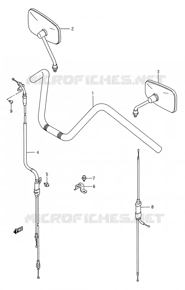HANDLEBAR (VS1400GLPS) Suzuki MOTO 1400 INTRUDER 1994  VS1400GLPR(E28)
