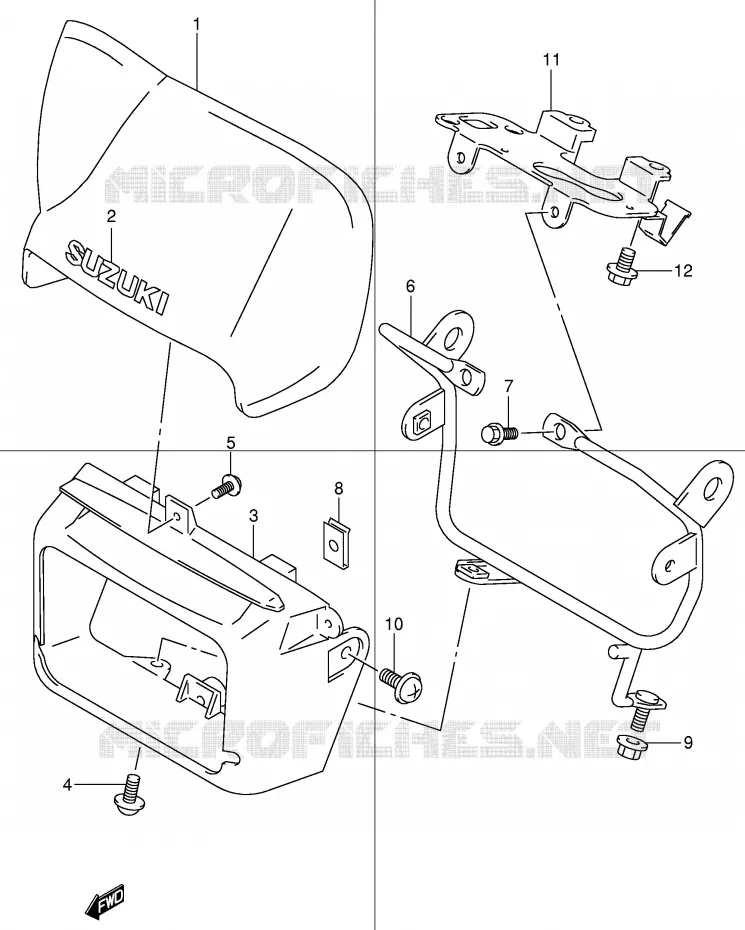 HEADLIGHT COVER Suzuki MOTO 50 STREET-MAGIC 1998  TR50SW(E2)