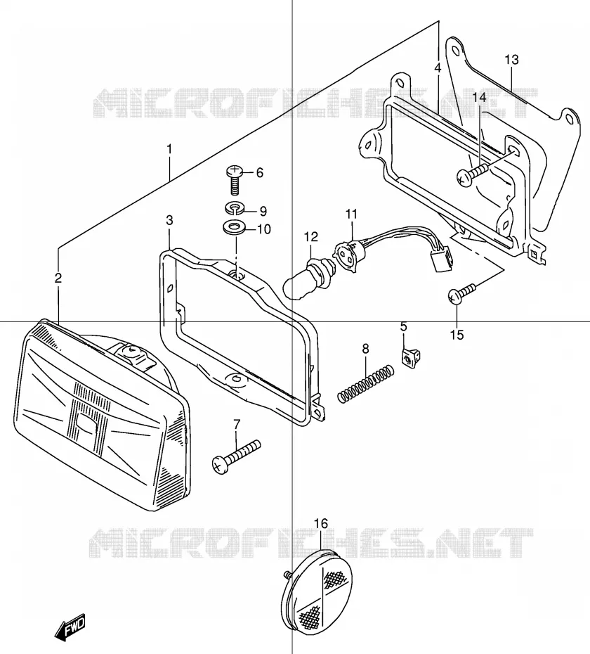 HEADLIGHT (E2) Suzuki MOTO 50 STREET-MAGIC 1998  TR50SW(E2)