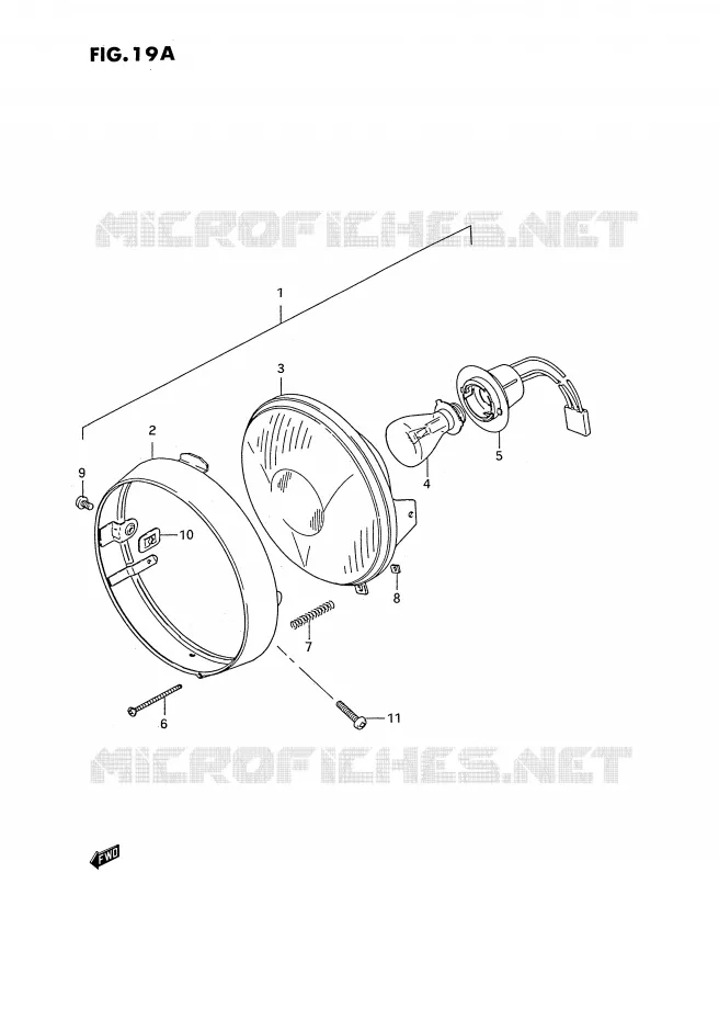 HEADLIGHT (MODEL N/P/R E24) Suzuki MOTO 185 TS-ER 1989  TS185ERK(E24)
