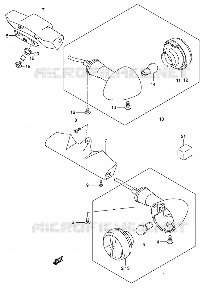 INDICATORS (MODEL K4) Suzuki MOTO 1500 INTRUDER 1999  VL1500X(E2)