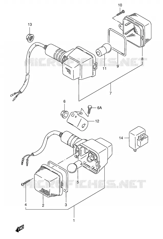 INDICATORS (MODEL R P31) Suzuki MOTO 125 TS-ER 1994  TS125ERCR(E1)