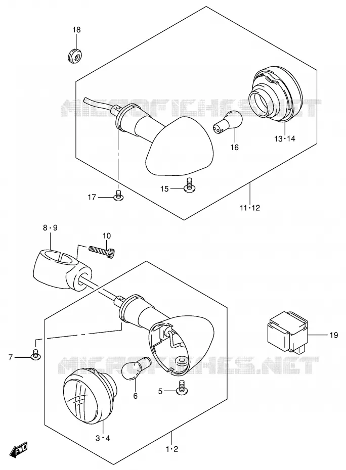 INDICATORS Suzuki MOTO 1400 INTRUDER 2007  VS1400K7(E3/E28)