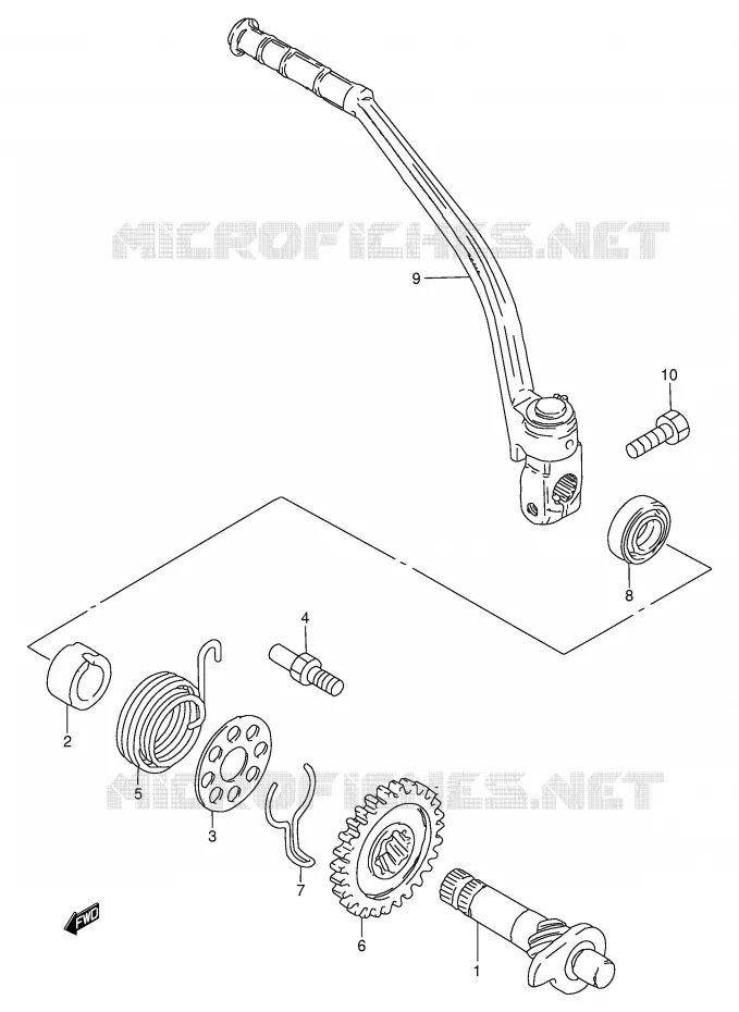 KICK STARTER Suzuki MOTO 50 TS-W 1984  TS50WE(E6)