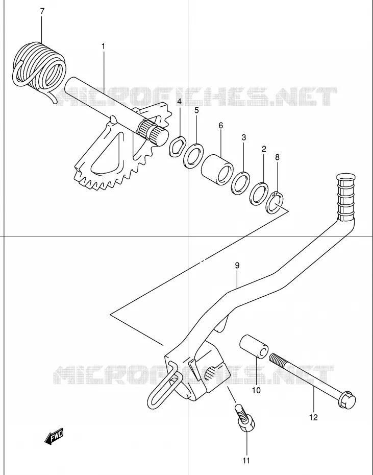 KICK STARTER Suzuki SCOOTER 150 EPICURO 2000  UC150RY(E34)