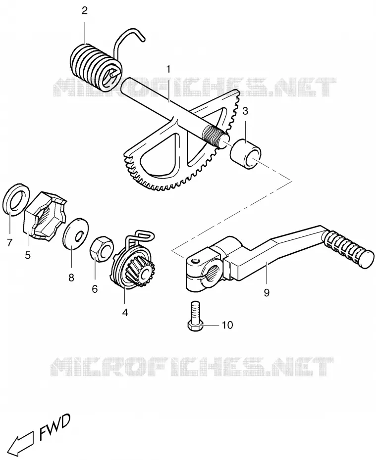 KICK STARTER Suzuki SCOOTER 50 ESTILETE 2000  UF50Y