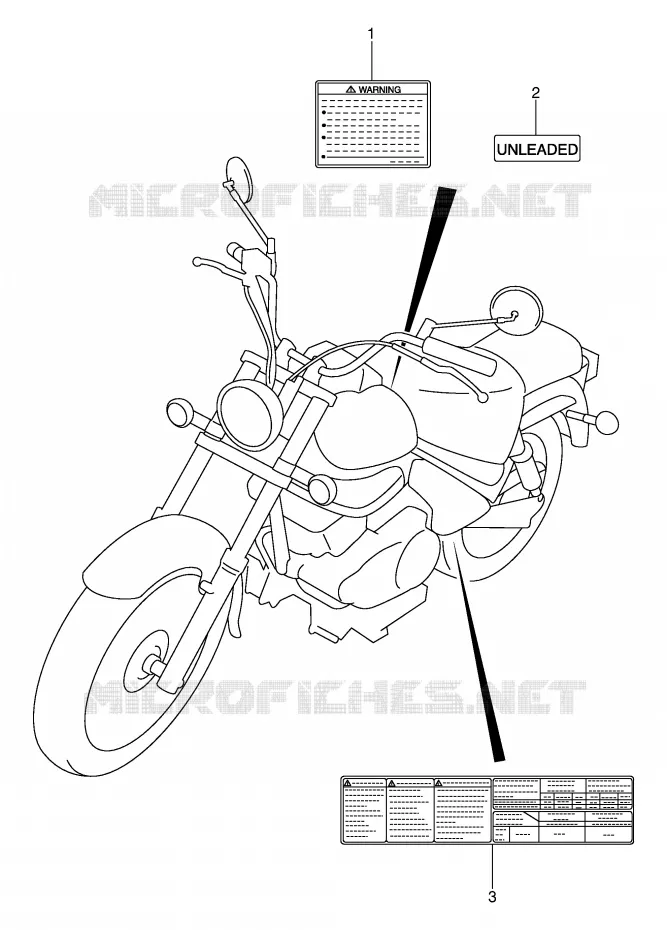 LABEL (MODEL Y) Suzuki MOTO 250 INTRUDER 2004  VL250K4(E2)