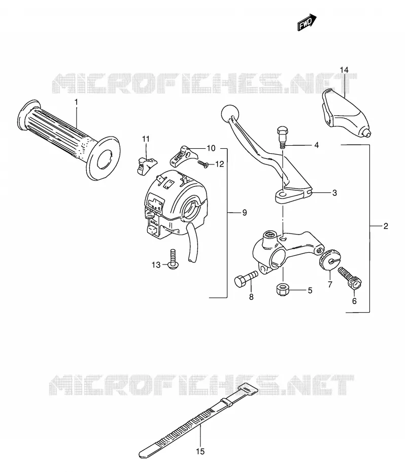 LEFT SWITCH - HANDGRIP Suzuki MOTO 50 TS-W 1986  TS50WG(E6)