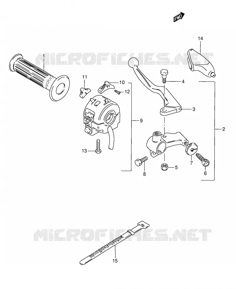 LEFT SWITCH - HANDGRIP Suzuki MOTO 50 TS-X 1984  TS50XKE(E1)