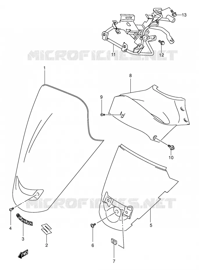 METER VISOR (MODEL X) Suzuki SCOOTER 150 EPICURO 2000  UC150RY(E34)