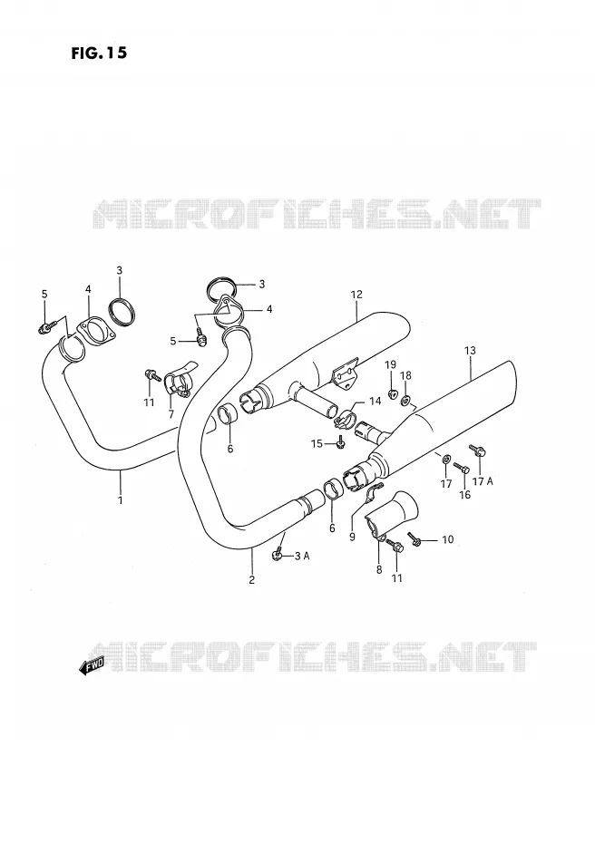 MUFFLER (MODEL H/J/K/L/M/N/P/R) Suzuki MOTO 1400 INTRUDER 1991  VS1400GLPM(E2)