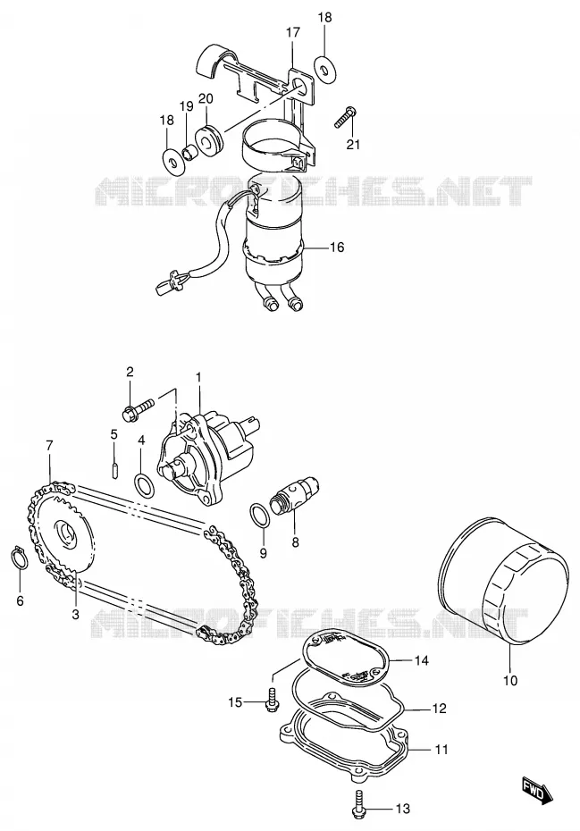 OIL PUMP - FUEL PUMP Suzuki MOTO 800 INTRUDER 2000  VS800GLY(E2)