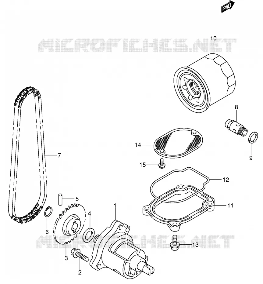 OIL PUMP (MODEL K5) Suzuki MOTO 800 VOLUSIA 2003  VL800K3(E2)