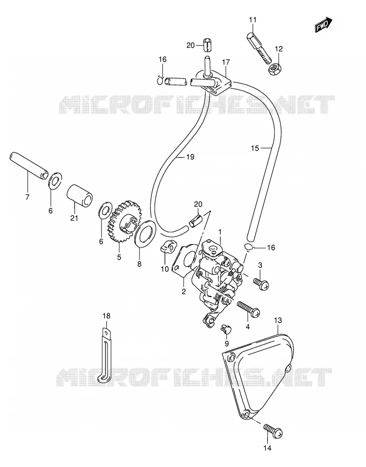 OIL PUMP (MODEL N P9,MODEL R P31) Suzuki MOTO 125 TS-ER 1990  TS125ERL(E1)