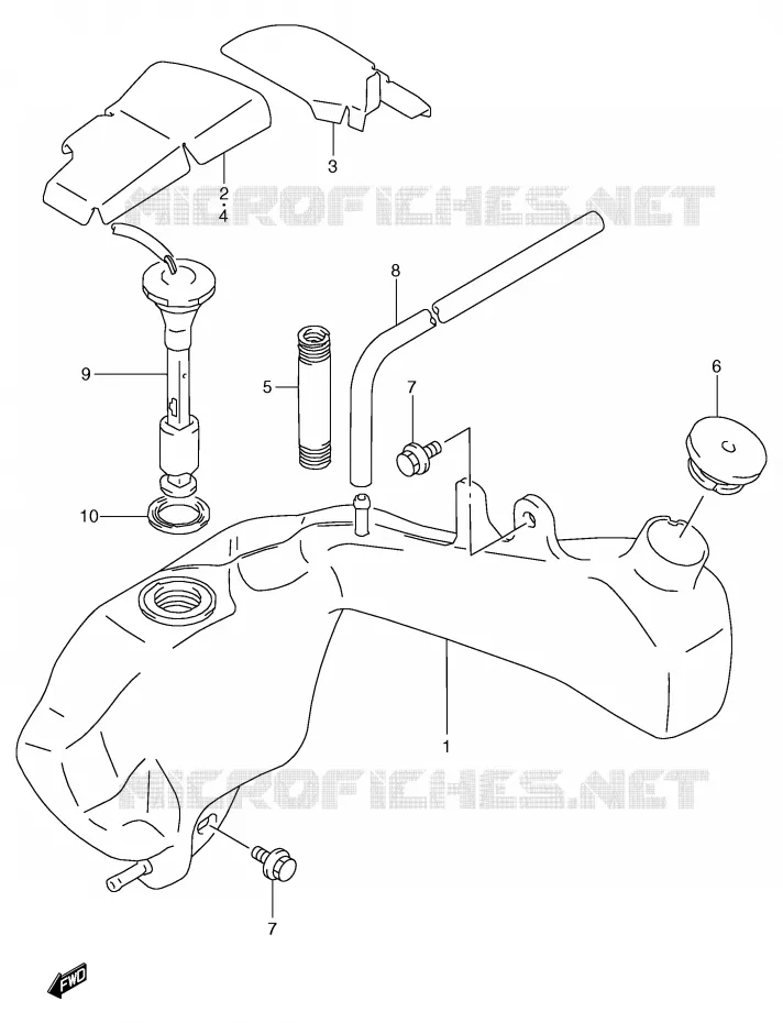 OIL TANK Suzuki MOTO 125 TS-R 1990  TS125RL(E2)