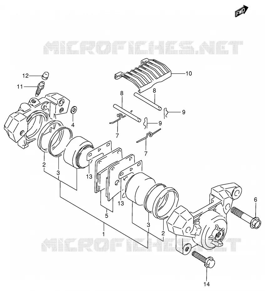 REAR CALIPER (MODEL P/R/T) Suzuki MOTO 800 VX 1990  VX800L(E4)