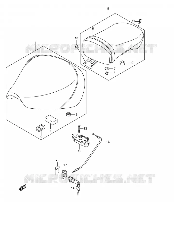SEAT (MODEL K2/K3/K4) Suzuki MOTO 250 INTRUDER 2004  VL250K4(E2)