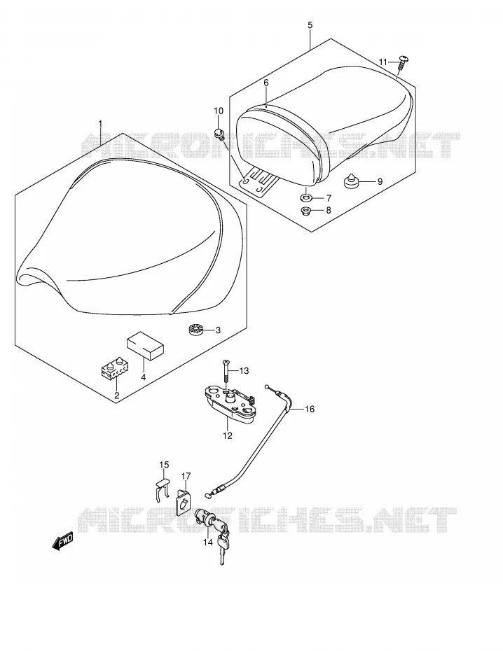 SEAT (MODEL Y/K1) Suzuki MOTO 250 INTRUDER 2002  VL250K2(E2)