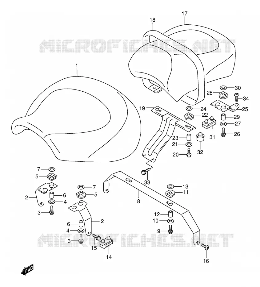 SEAT Suzuki MOTO 1500 INTRUDER 2001  VL1500K1(E2)
