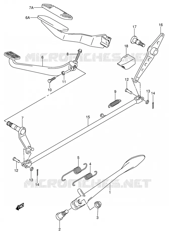STAND - REAR BRAKE Suzuki MOTO 800 VOLUSIA 2004  VL800ZK4(E2)