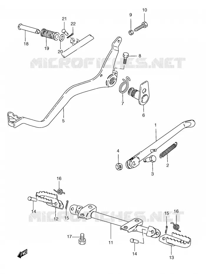 STAND (MODEL T/V/W) Suzuki MOTO 185 TS-ER 1996  TS185ERT(E1)