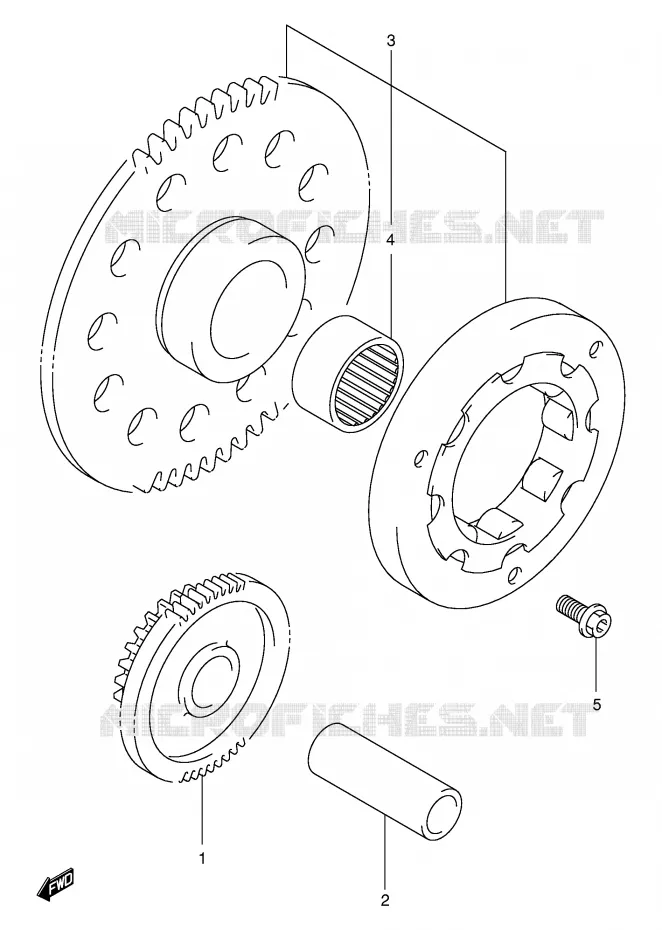 STARTER MOTOR CLUTCH Suzuki MOTO 125 INTRUDER 2003  VL125K3(E2)