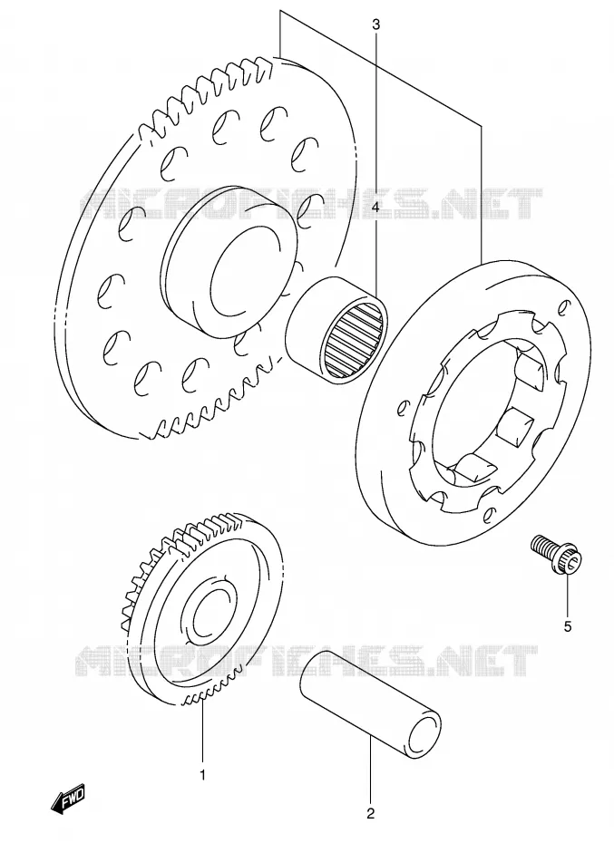 STARTER MOTOR CLUTCH Suzuki MOTO 125 INTRUDER 2007  VL125K7(E2)