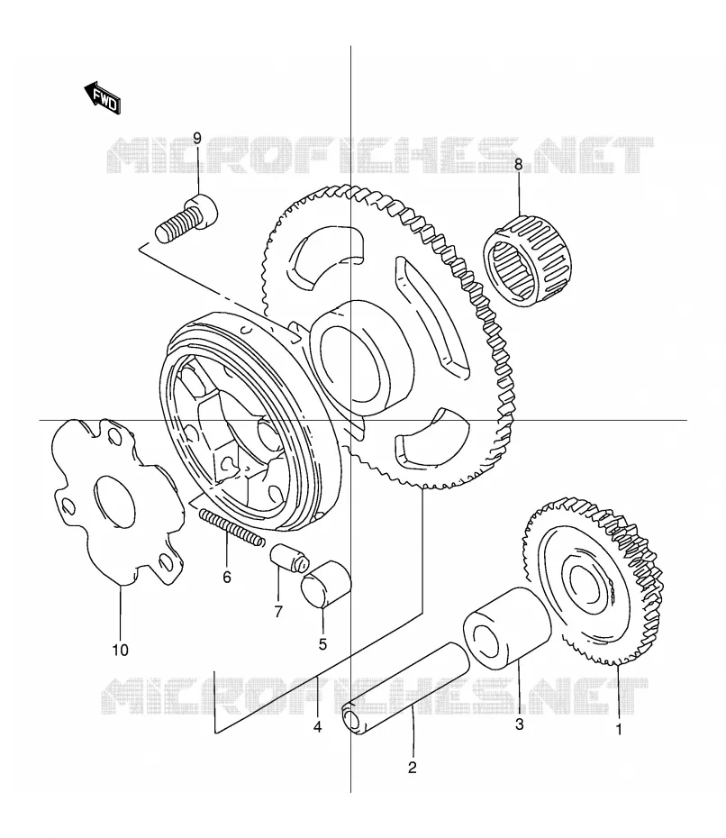 STARTER MOTOR CLUTCH Suzuki MOTO 125 TU 1999  TU125X(E2)