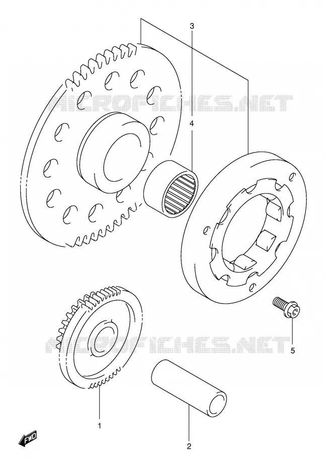 STARTER MOTOR CLUTCH Suzuki MOTO 250 INTRUDER 2002  VL250K2(E2)