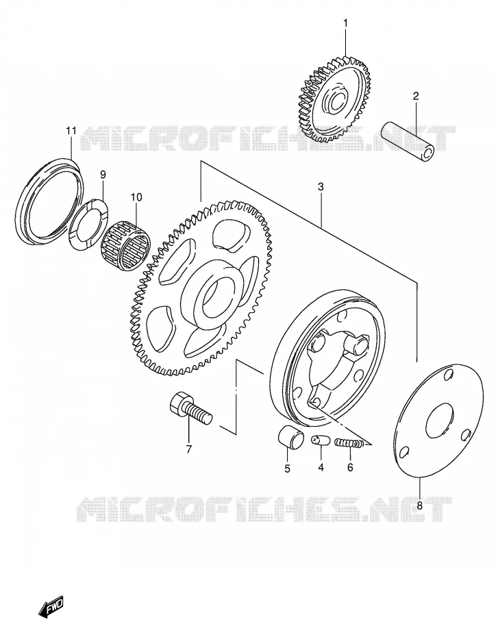 STARTER MOTOR CLUTCH Suzuki MOTO 250 TU 2000  TU250XY(E2)