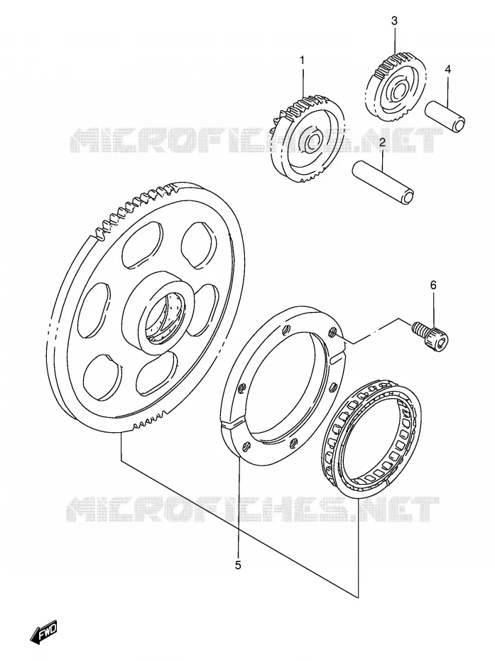STARTER MOTOR CLUTCH Suzuki MOTO 800 INTRUDER 1992  VS800GLN(E2)