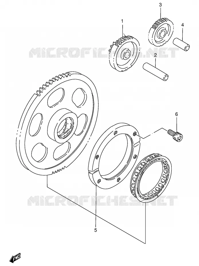 STARTER MOTOR CLUTCH Suzuki MOTO 800 INTRUDER 1993  VS800GLP(E28)