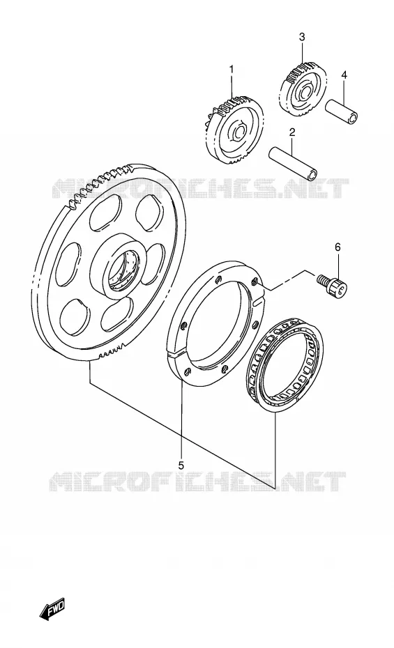 STARTER MOTOR CLUTCH Suzuki MOTO 800 INTRUDER 2002  VS800GLK2(E22)