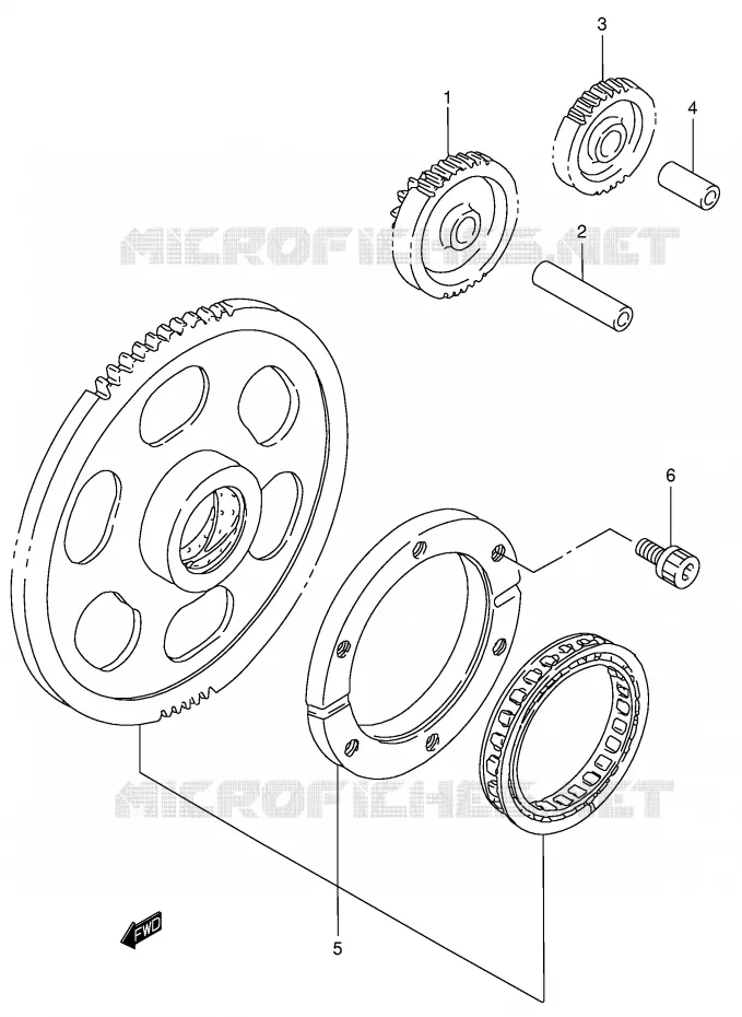 STARTER MOTOR CLUTCH Suzuki MOTO 800 INTRUDER 2004  VS800GLK4(E3/E28)