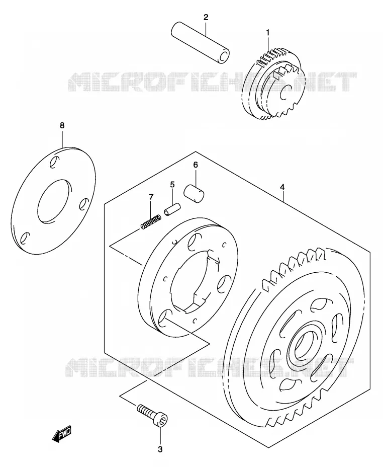 STARTER MOTOR CLUTCH Suzuki SCOOTER 150 BURGMAN 2004  UH150K4(P19)