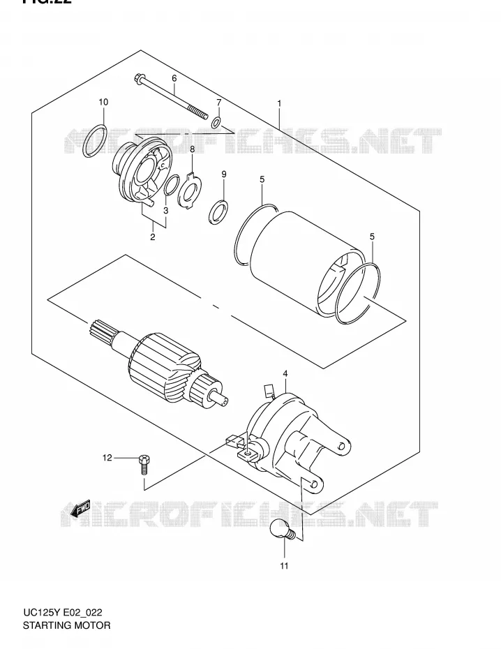 STARTER MOTOR Suzuki SCOOTER 125 EPICURO 2000  UC125Y(E2)