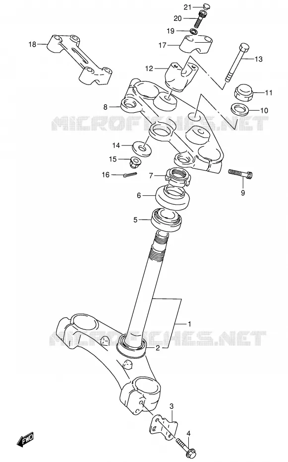 STEERING COLUMN Suzuki MOTO 800 VX 1993  VX800UP(E4)