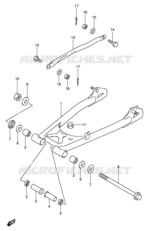 SWINGARM Suzuki MOTO 250 TU 2000  TU250XY(E2)
