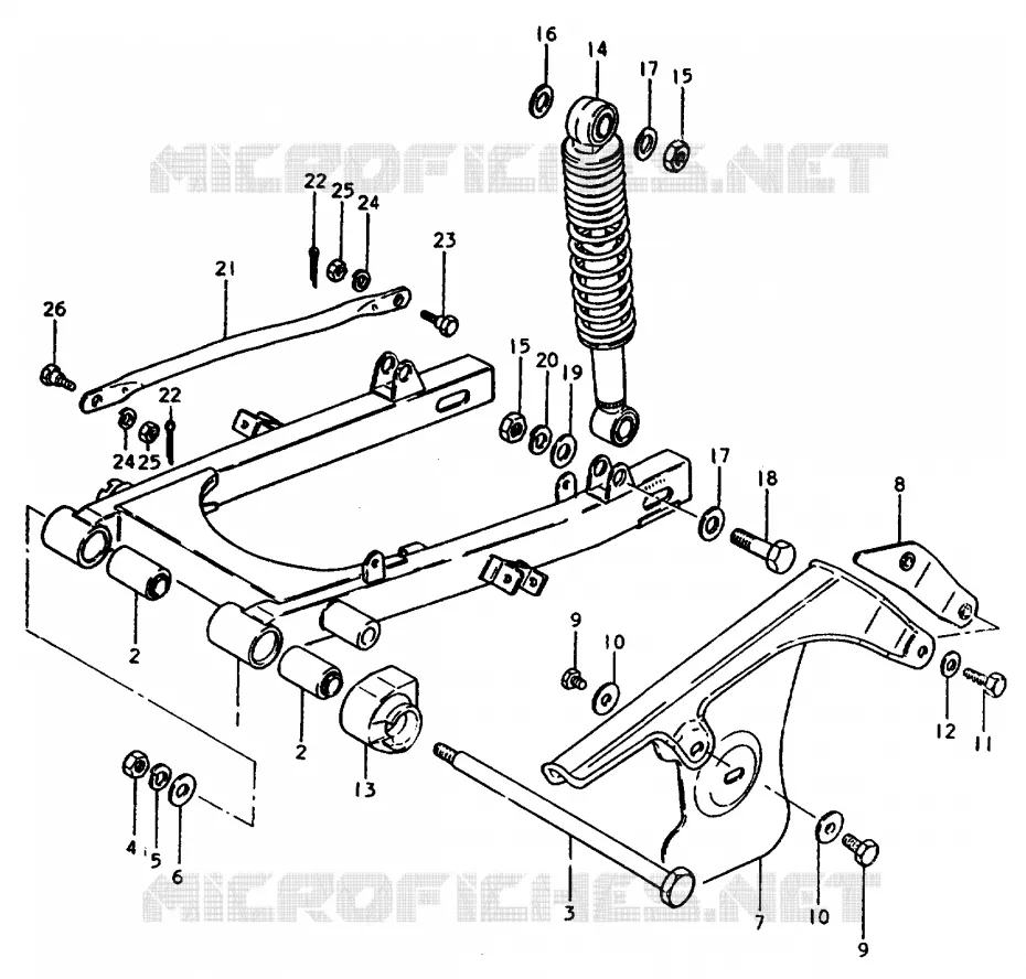 SWINGARM Suzuki MOTO 50 TS-ER 1980  TS50ERPDT(T)