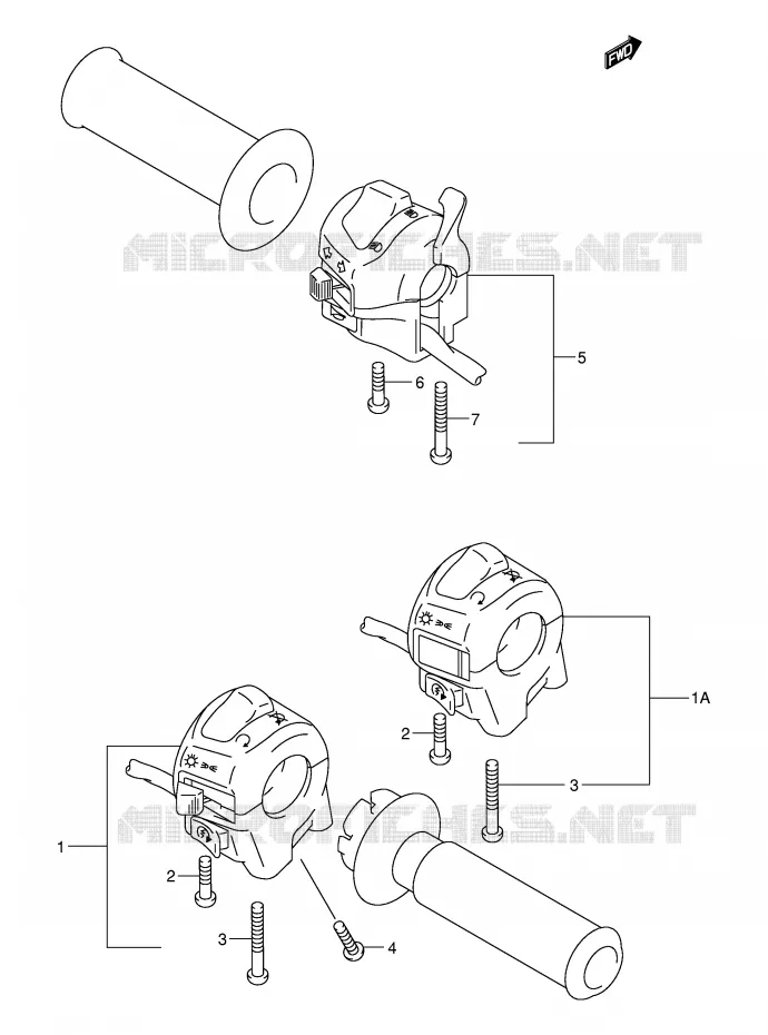 SWITCHES (MODEL Y/K1/K2) Suzuki MOTO 250 INTRUDER 2003  VL250K3(E2)