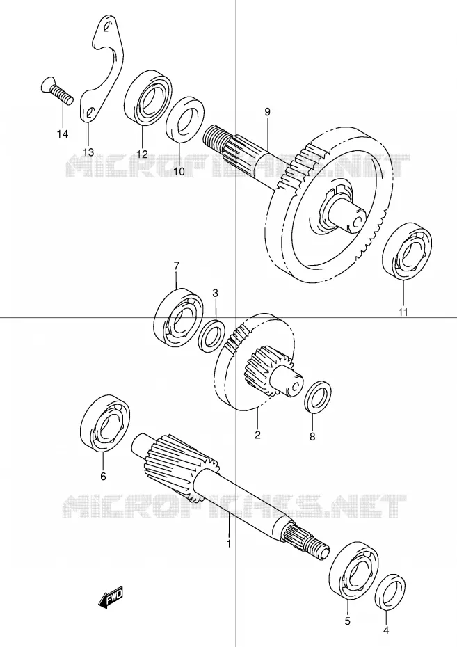 TRANSMISSION (2) Suzuki MOTO 50 STREET-MAGIC 1998  TR50SW(E2)