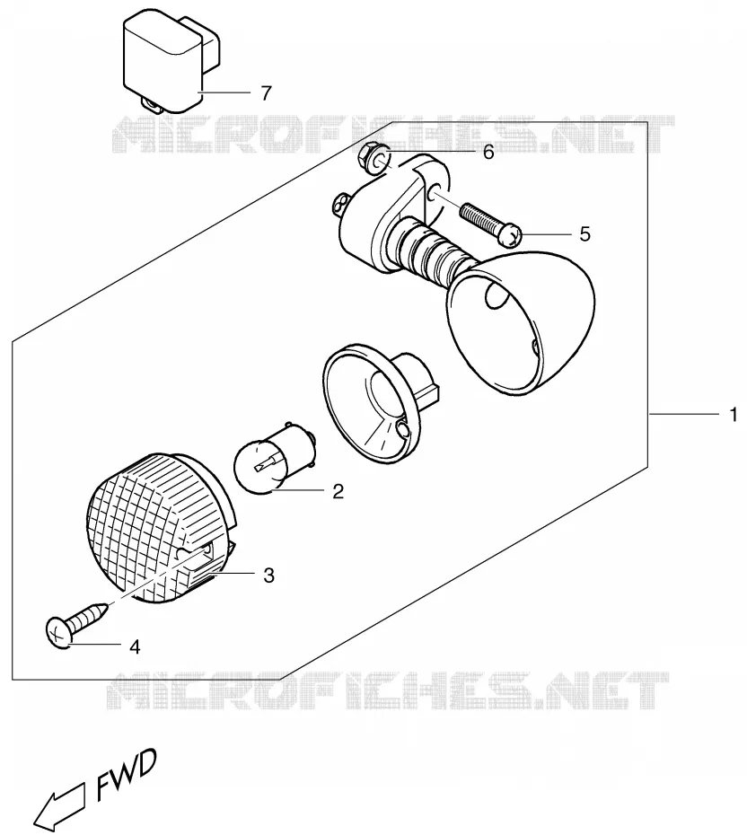 TURNSIGNAL Suzuki SCOOTER 50 ESTILETE 2000  UF50Y