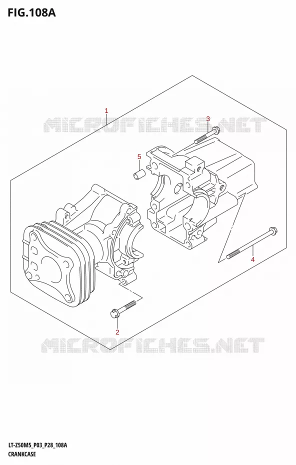 CRANKCASE Suzuki QUAD 50 QUADSPORT 2025  LT-Z50 2025 M5