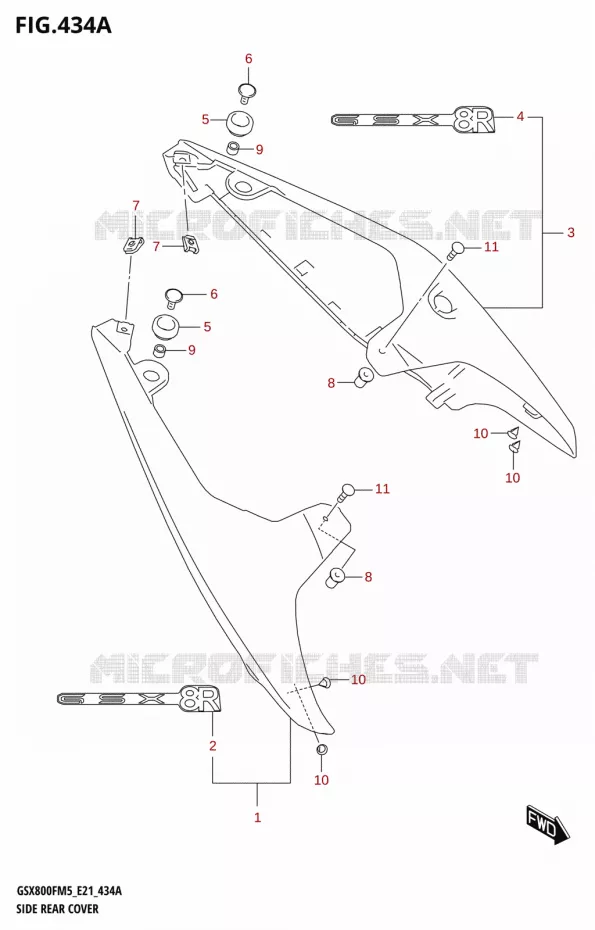 SIDE COVERS Suzuki MOTO 800 GSX 2025  GSX800FRQ 2025 M5 (E21)