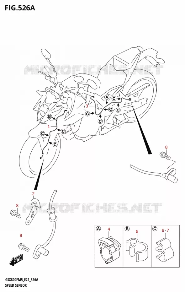 SPEED SENSOR Suzuki MOTO 800 GSX 2025  GSX800FRQ 2025 M5 (E21)