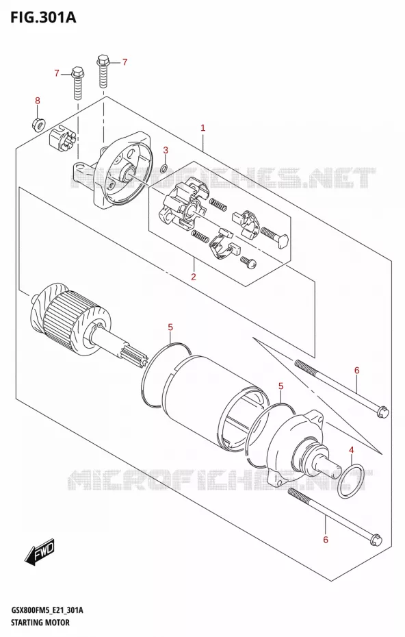 STARTER MOTOR Suzuki MOTO 800 GSX 2025  GSX800FRQ 2025 M5 (E21)