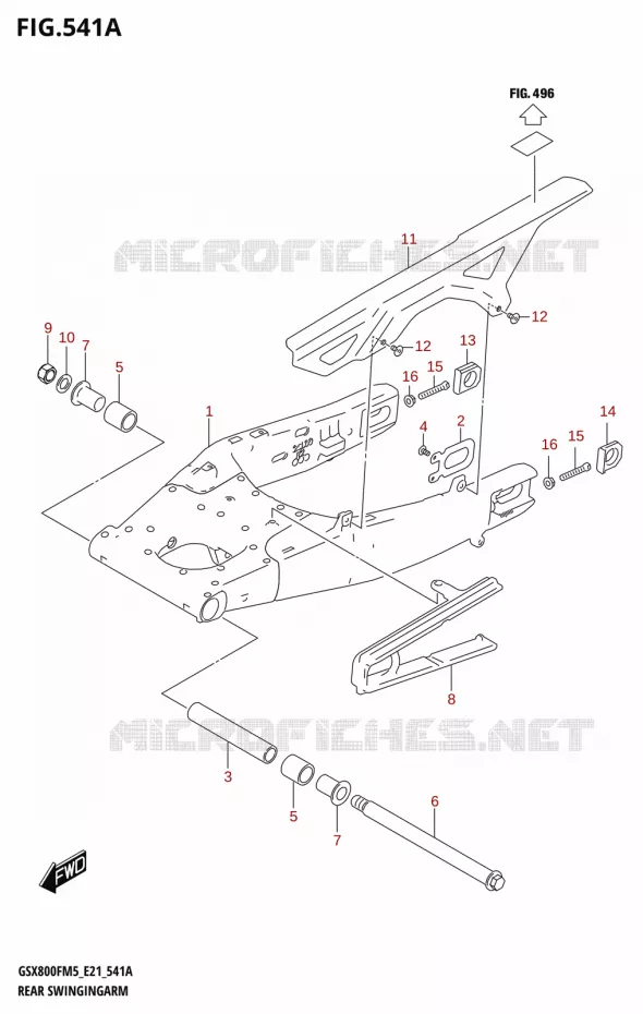 SWINGARM Suzuki MOTO 800 GSX 2025  GSX800FRQ 2025 M5 (E21)